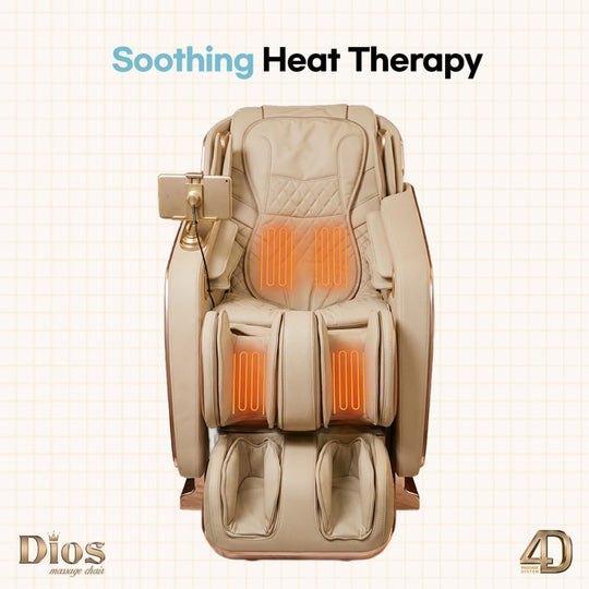 Dios Flexa Rose Gold 181° 4D Massage Chair 56" SL-Track ZeroG