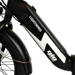GIO LIGHTNING Folding Electric Bike Gray with Fat Tires