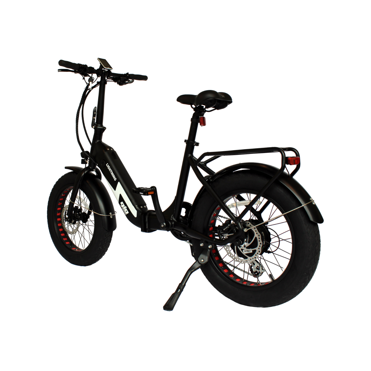 GIO LIGHTNING Folding Electric Bike Gray with Fat Tires