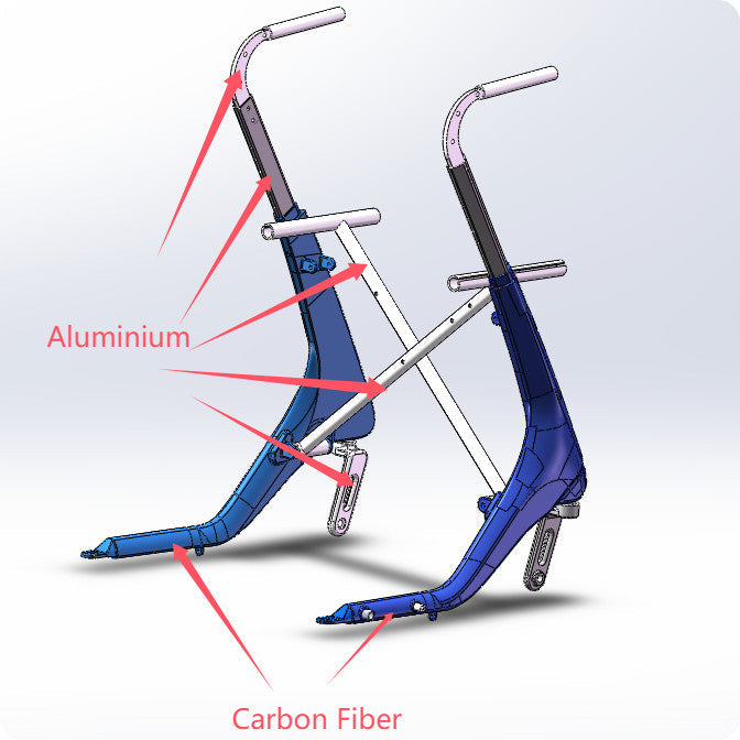 GIO Nimbus Folding Mobility Walker Carbon Fiber Lightweight 15lb