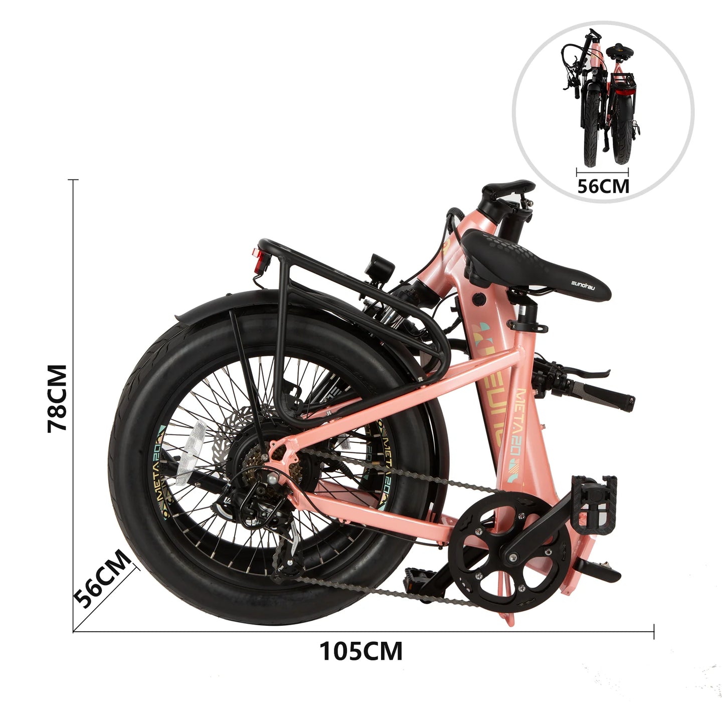 EUNORAU Defender 48V 500W Fat Tire eBike 80mi Dual Battery 27.5"