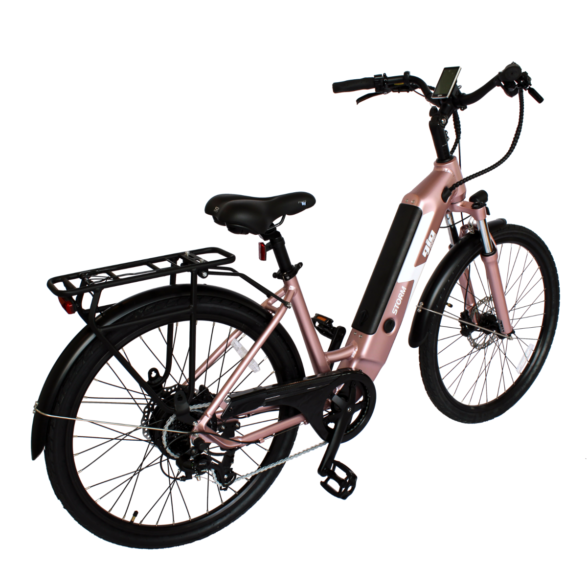 GIO Storm eBike Rose Gold 48V 500W Samsung Battery 46mi Range
