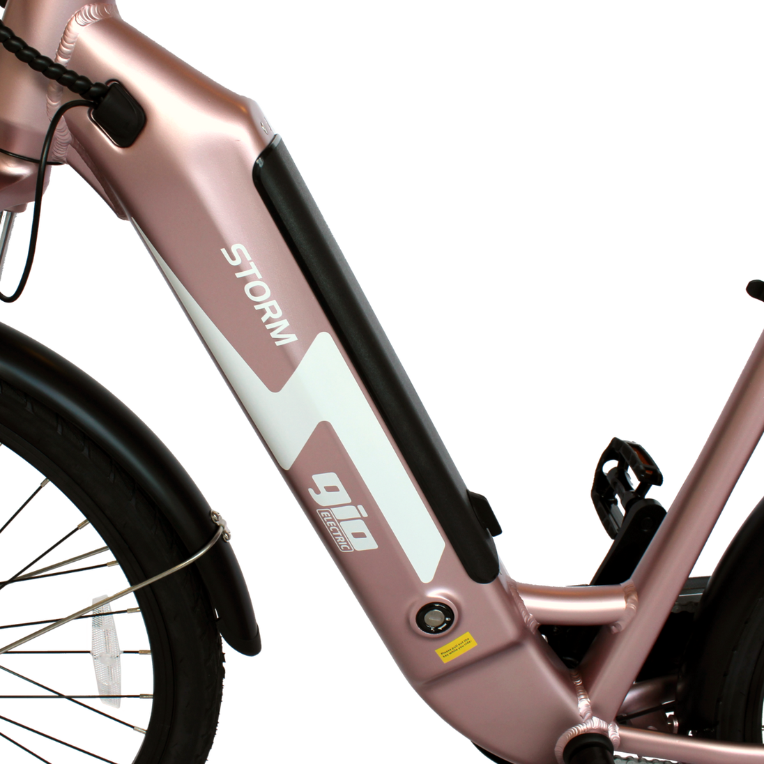 GIO Storm eBike Rose Gold 48V 500W Samsung Battery 46mi Range