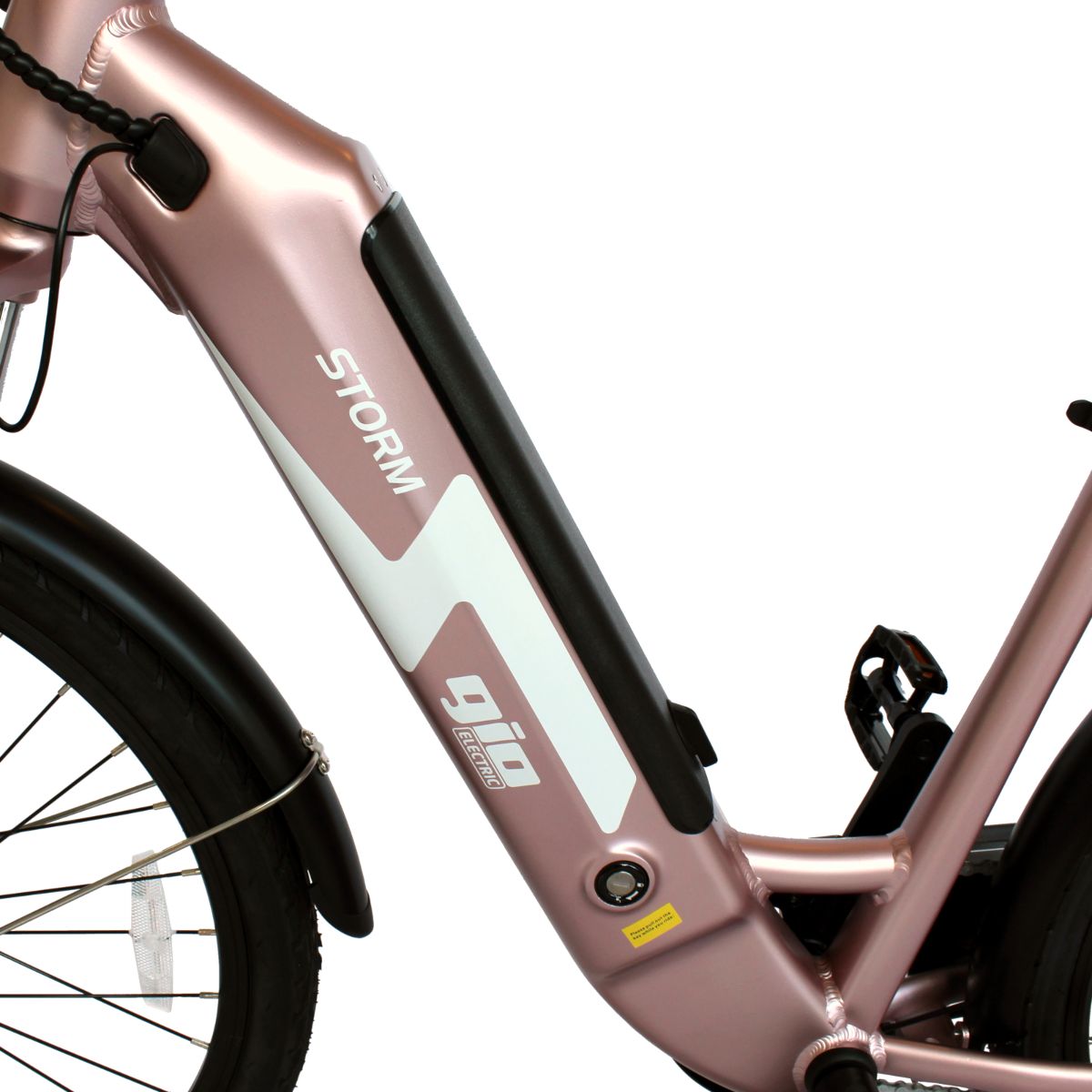 GIO Storm eBike Rose Gold 48V 500W Samsung Battery 46mi Range