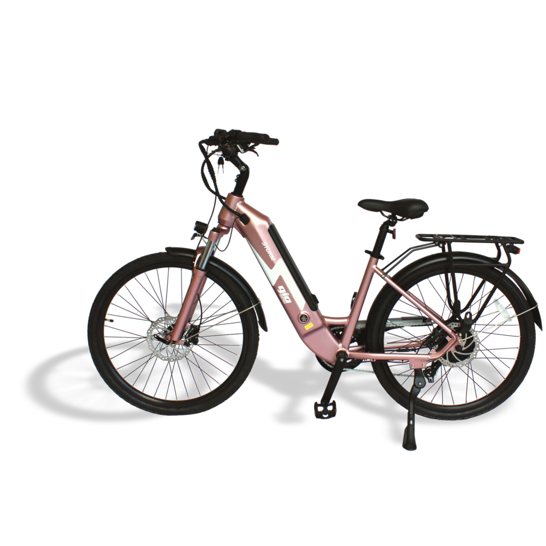 GIO Storm eBike Rose Gold 48V 500W Samsung Battery 46mi Range