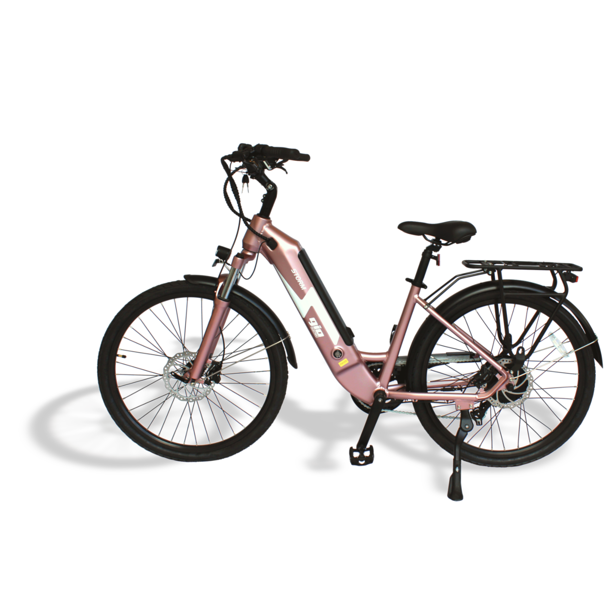 GIO Storm eBike Rose Gold 48V 500W Samsung Battery 46mi Range