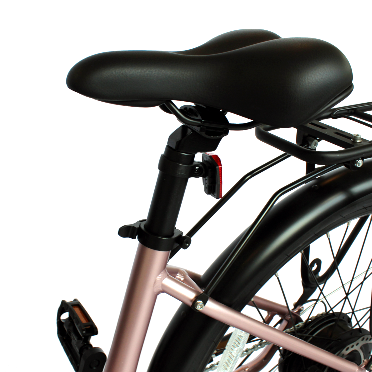 GIO Storm eBike Rose Gold 48V 500W Samsung Battery 46mi Range