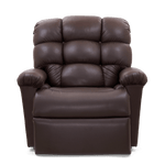 UltraComfort UC556 Vega Medium/Wide power lift recliner in brown leather, front view