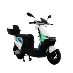 GIO Ultron eScooter with a 500W motor, 20 mph speed, 35 miles range, and sleek design. Features include hydraulic disc brakes and digital LCD display.