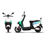 GIO Ultron eScooter with a 500W motor, 20 mph speed, 35 miles range, and sleek design. Features include hydraulic disc brakes and digital LCD display.